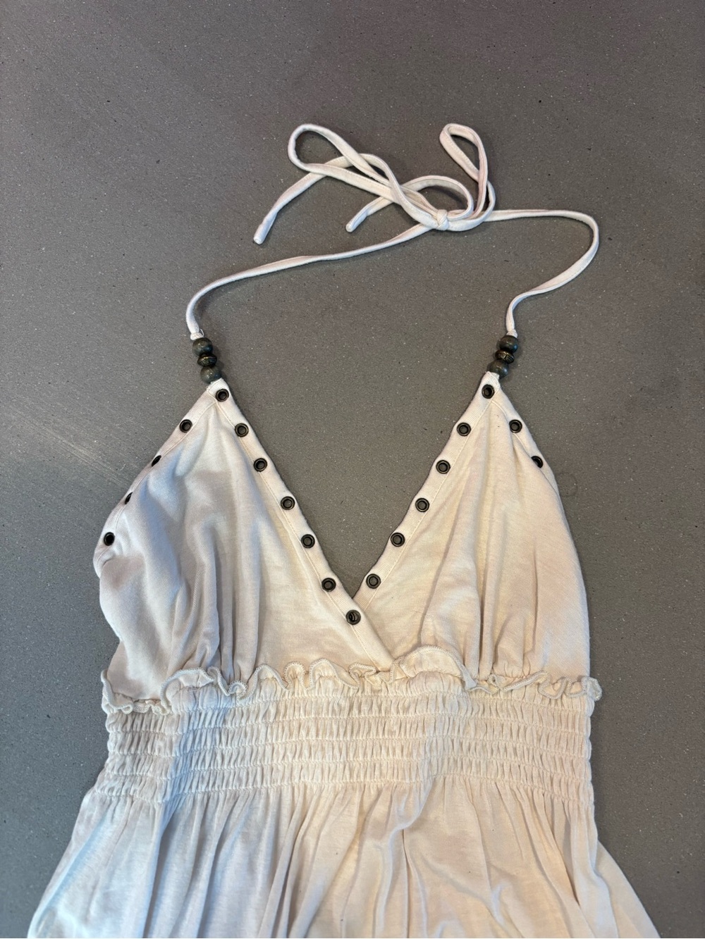 Guess White Babydoll Halter top